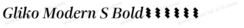 Gliko Modern S Bold字体转换